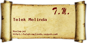 Telek Melinda névjegykártya