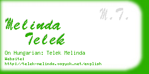 melinda telek business card
